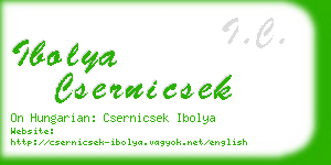 ibolya csernicsek business card